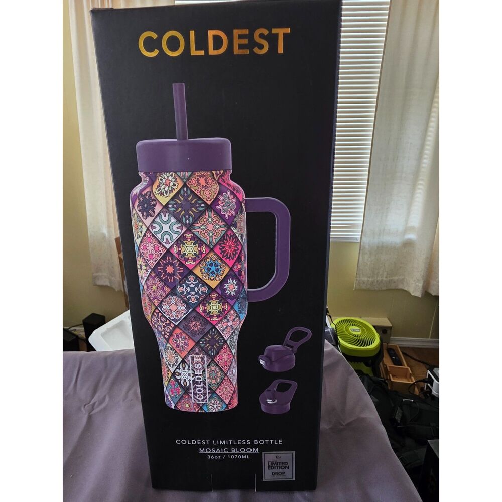 Coldest Mosaic Bloom Limited Edition 36oz Limitless Water Bottle